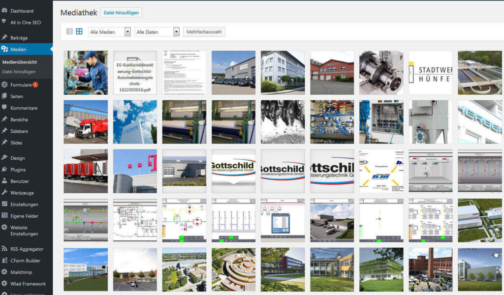 Medienverwaltung WordPress