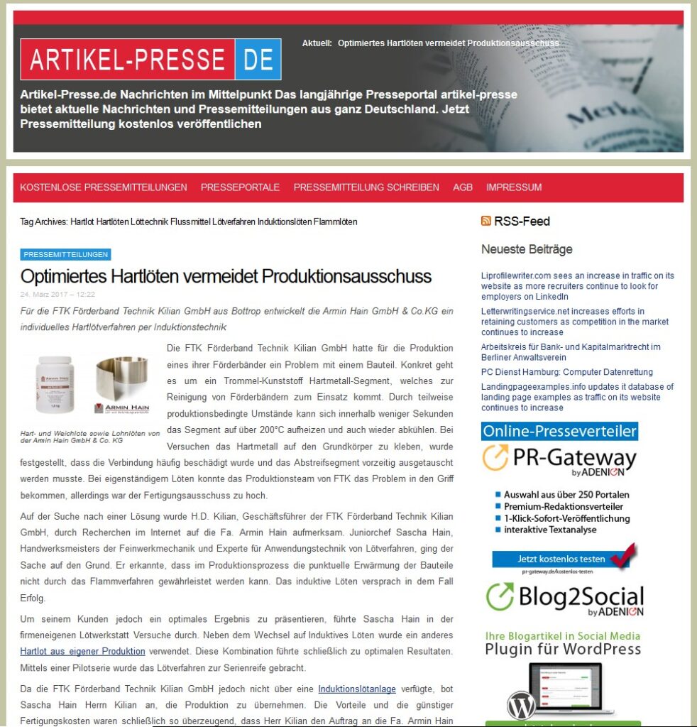 Beispiel1 Pressemeldung